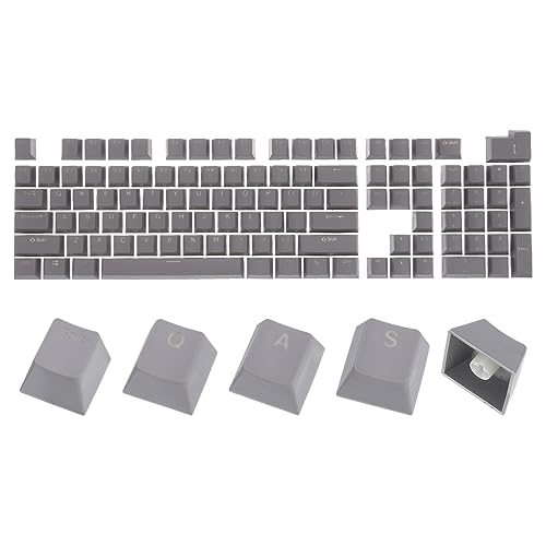 MECCANIXITY 104 Tasten PBT Keycap Set OEM Profil Double Shot 60% für 61/68/87/98/100/104 Tasten Mechanische Tastatur Layout, Grau von MECCANIXITY