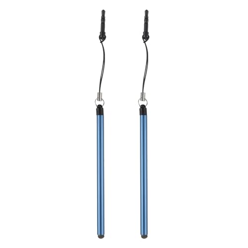MECCANIXITY 2 x Metall-Touchscreen-Stift aus Metallic-Telefon-Stift aus Aluminiumlegierung, Mini-Stifte, universal, blau von MECCANIXITY