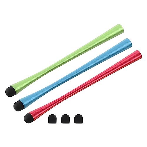 MECCANIXITY 3 x Stylus-Stifte für Touchscreens, schlank, universal, kapazitiver Eingabestift für alle kapazitiven Touch-Geräte, mit 3 zusätzlichen Spitzen, Rot/Blau/Grün von MECCANIXITY