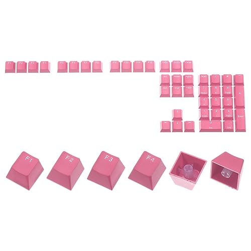 MECCANIXITY 42 Tasten PBT Keycap Set OEM Profil Hintergrundbeleuchtung Double Shot 60% für Tasten Mechanische Tastatur Layout, Dunkelrosa von MECCANIXITY