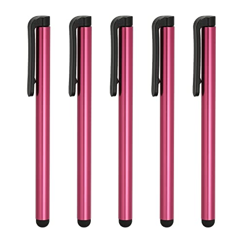 MECCANIXITY 5 Stück Stylus Pen für Touchscreens Universal Kapazitive Stylus Pencil Sensitivity für Handy Tablet alle kapazitiven Touchscreen-Geräte, Rose Rot von MECCANIXITY