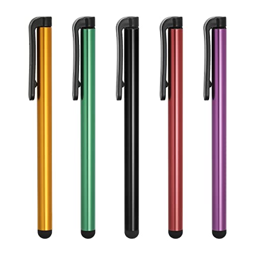 MECCANIXITY 5 Stück Stylus Pen für Touchscreens Universal kapazitiver Stylus Pencil für Handy Tablet alle kapazitiven Touchscreen-Geräte, Schwarz, Gold, Lila, Rot, Grün von MECCANIXITY