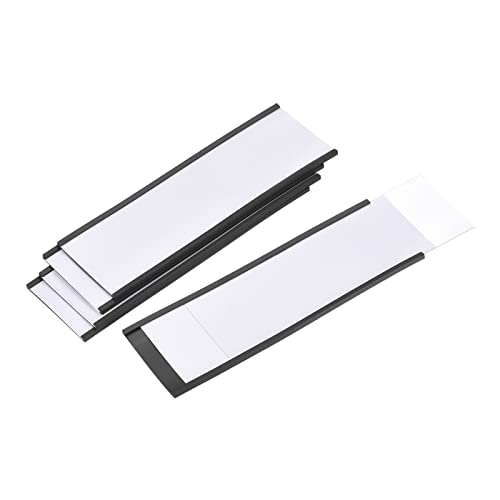 MECCANIXITY Etikettenhalter 15,2 x 5,1 cm C-Kanal Gummi magnetisch für Metallregale Organisieren, Büro-Aktenschränke 10 Stück von MECCANIXITY