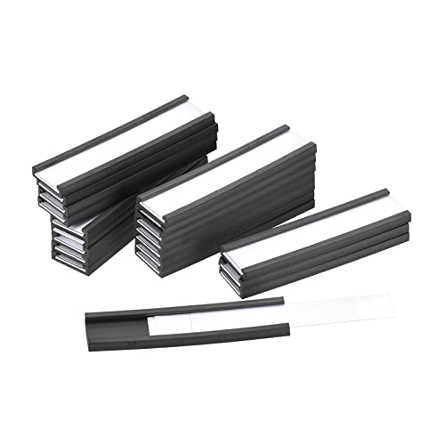 MECCANIXITY Etikettenhalter 5,1 cm x 1,3 cm C-Kanal Gummi magnetisch für Metallregale Organisieren, Büro-Aktenschränke 30 Stück von MECCANIXITY