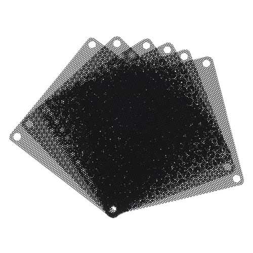 MECCANIXITY PC-Staubfilter, 90 x 90 mm, PVC, Computergehäuse, Kühler, staubdichte Netzabdeckung, Lüftergitter für Computergehäuse, Lautsprecher, Schwarz, 6 Stück von MECCANIXITY