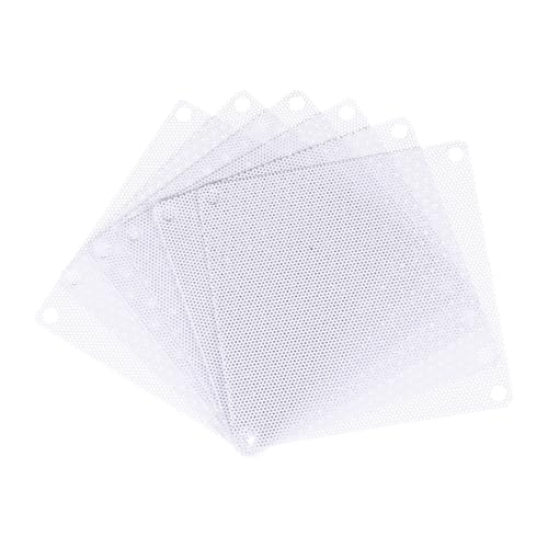 MECCANIXITY PC-Staubfilter, 90 x 90 mm, PVC, Computergehäuse, Kühler, staubdichte Netzabdeckung, Lüftergitter für Computergehäuse, Lautsprecher, Weiß, 6 Stück von MECCANIXITY