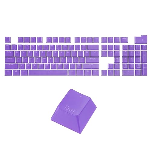 MECCANIXITY Pudding-Tastenkappen-Set mit 108 Tasten, OEM-Profil, 60 % ABS, für mechanische Tastatur-Layout, dunkelviolett, Doppelschuss von MECCANIXITY