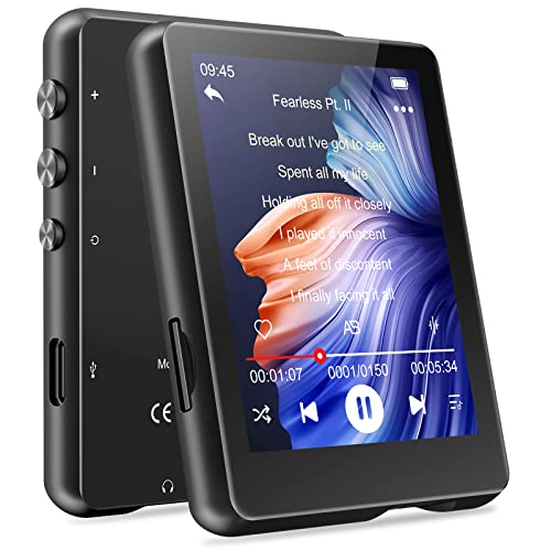 32GB MP3 Player Bluetooth 5.3 MECHEN 2,4'' Touchscreen Tragbarer MP3-Player zum Laufen mit Line-in-Aufnahme, FM-Radio, Lautsprecher, Unterstützt bis zu 128GB von MECHEN