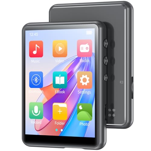 MECHEN Bluetooth 5.3 MP3 Player mit Touchscreen, 64GB MP3-Player mit Lautsprecher, HiFi-Ton, FM-Radio, Musik, Video, E-Book, Sprachrekorder, Inklusive Schutzhülle (Grau) MECHEN Bluetooth 5.3 MP3 Player mit Touchscreen, 64GB MP3-Player mit Lautsprecher, HiFi-Ton, FM-Radio, Musik, Video, E-Book, Sprachrekorder, Inklusive Schutzhülle (Grau) von MECHEN