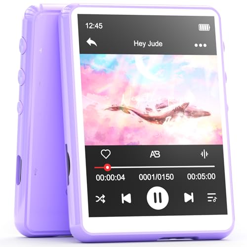 MECHEN Bluetooth 5.3 MP3 Player mit Touchscreen, 64GB MP3-Player mit Lautsprecher, HiFi-Ton, FM-Radio, Musik, Video, E-Book, Sprachrekorder, Inklusive Schutzhülle von MECHEN