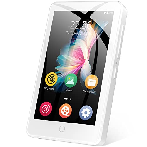 MECHEN WiFi MP3-Player mit Bluetooth, 3,5 Zoll Voll-Touchscreen Android 16GB MP4 Player mit Lautsprecher, Tragbarer HiFi-Sound Digitaler Walkman, UKW-Radio, Rekorder, E-Book, Uhr, Browser (Weiß) von MECHEN