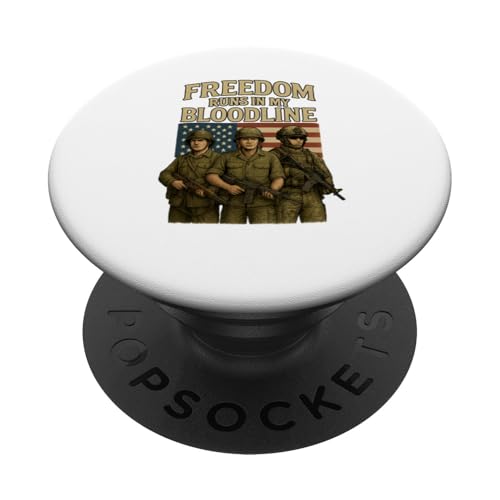 Freiheit liegt in meiner Blutlinie PopSockets Klebender PopGrip Freiheit liegt in meiner Blutlinie PopSockets Klebender PopGrip von MEDALS OF AMERICA EST. 1976