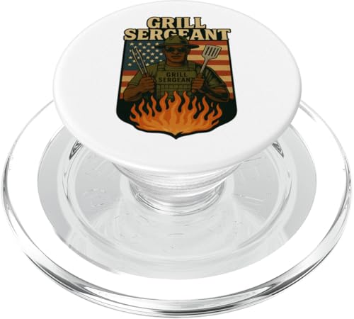 Grill Sergeant Grafik 1 PopSockets PopGrip für MagSafe Grill Sergeant Grafik 1 PopSockets PopGrip für MagSafe von MEDALS OF AMERICA EST. 1976