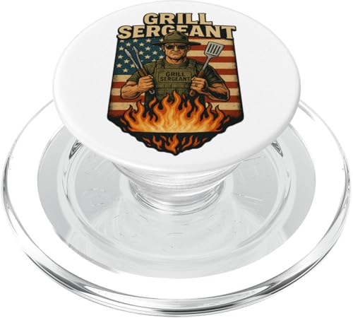 Grill Sergeant Grafik 2 PopSockets PopGrip für MagSafe Grill Sergeant Grafik 2 PopSockets PopGrip für MagSafe von MEDALS OF AMERICA EST. 1976