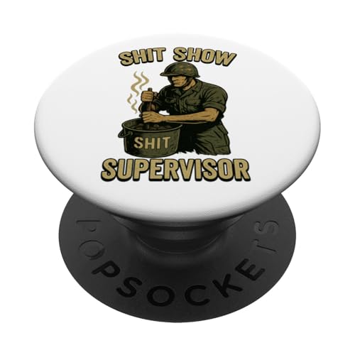 Leiter der Scheißshow, Vintage-Design PopSockets Klebender PopGrip von MEDALS OF AMERICA EST. 1976