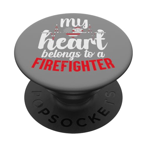 Mein Herz gehört einem Feuerwehrmann PopSockets Klebender PopGrip von MEDALS OF AMERICA EST. 1976