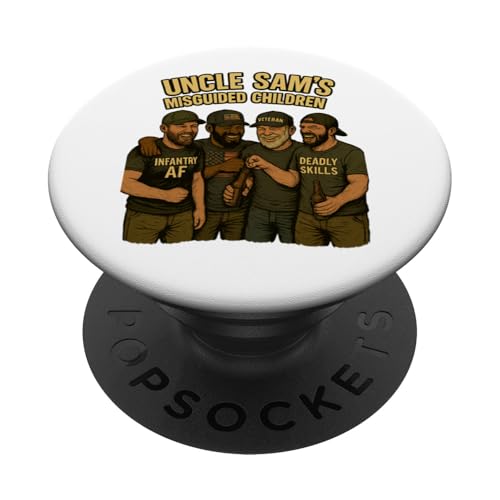 Onkel Sams Veteran für fehlgeleitete Kinder PopSockets Klebender PopGrip Onkel Sams Veteran für fehlgeleitete Kinder PopSockets Klebender PopGrip von MEDALS OF AMERICA EST. 1976