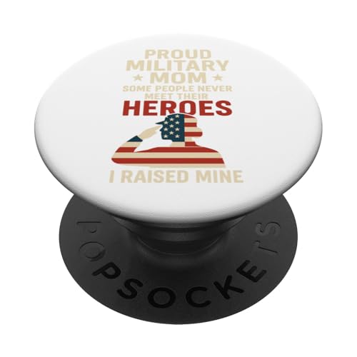 Stolze Militärmutter hat den Muttertag meiner Heldin großgezogen PopSockets Klebender PopGrip Stolze Militärmutter hat den Muttertag meiner Heldin großgezogen PopSockets Klebender PopGrip von MEDALS OF AMERICA EST. 1976