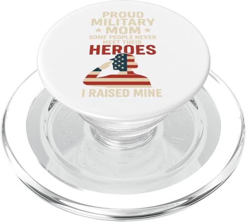 Stolze Militärmutter hat den Muttertag meiner Heldin großgezogen PopSockets PopGrip für MagSafe Stolze Militärmutter hat den Muttertag meiner Heldin großgezogen PopSockets PopGrip für MagSafe von MEDALS OF AMERICA EST. 1976