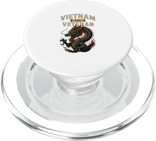 Vietnam-Veteran mit Drachen und Serviceband PopSockets PopGrip für MagSafe von MEDALS OF AMERICA EST. 1976