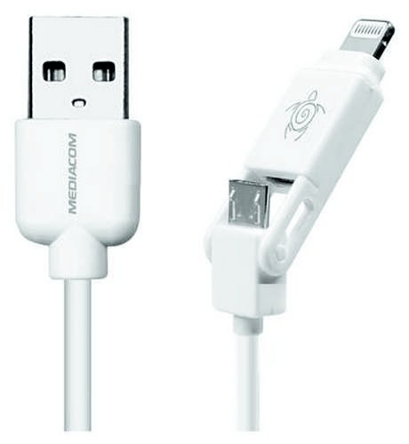 MEDIACOM 2 in 1 Micro USB/Lightning Anschluss für Smartphone und iPhone von MEDIACOM