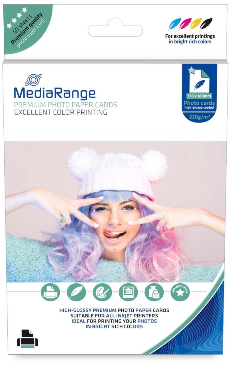 MediaRange Fotopapier MRINK114 13,0 x 18,0 cm hochglänzend 220 g/m² MediaRange Fotopapier MRINK114 13,0 x 18,0 cm hochglänzend 220 g/m² von MEDIARANGE