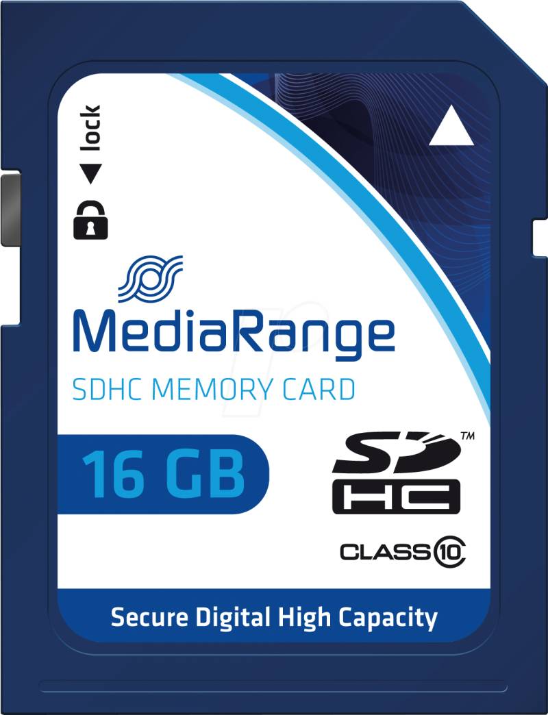 MR 963 - SDHC-Speicherkarte 16GB, MediaRange Class 10 von MEDIARANGE