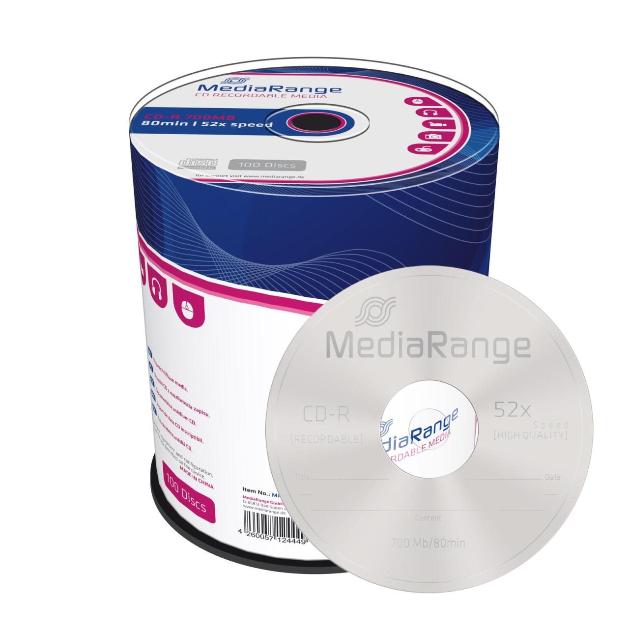 MediaRange CD-R 100er Spindel Spindel von MEDIARANGE