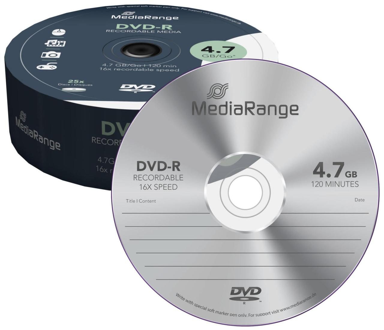 MediaRange DVD-R 25er Spindel Spindel von MEDIARANGE