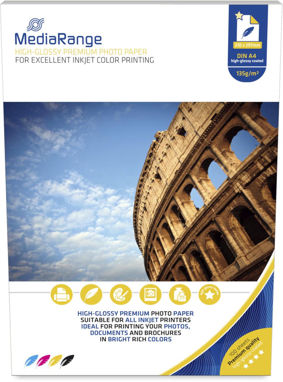 MediaRange Fotopapier Inkjet DIN A4 hochglänzend 135 g/m² MediaRange Fotopapier Inkjet DIN A4 hochglänzend 135 g/m² von MEDIARANGE