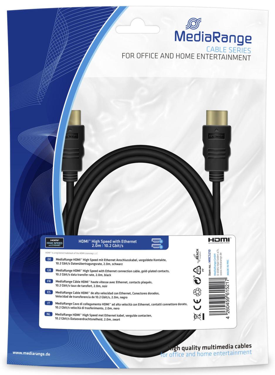 MediaRange HDMI-Kabel 2,0m10Gb von MEDIARANGE