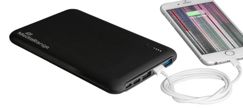 MediaRange MR754 Powerbank 25.000 mAh schwarz von MEDIARANGE