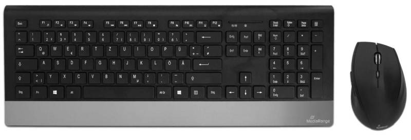 MediaRange Tastatur-Maus-Set kabellos MROS105 schwarz von MEDIARANGE