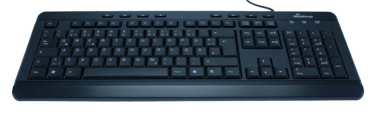 MediaRange Tastatur kabelgebunden MROS102 schwarz von MEDIARANGE