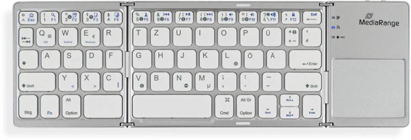 MediaRange Tastatur kabellos MROS133 silber von MEDIARANGE