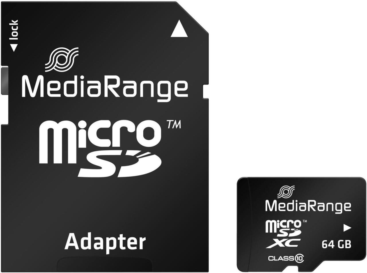 MediaRange microSDXC 64GB Speicherkarte von MEDIARANGE