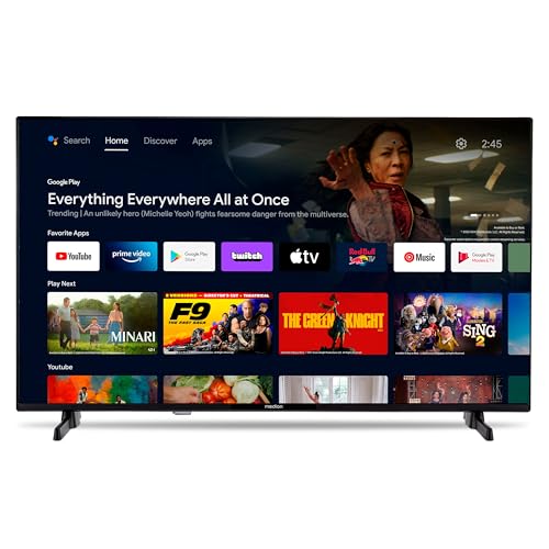 MEDION 108 cm (43 Zoll) Full HD Fernseher (Android TV, Smart TV, HDR, Netflix, Prime Video, PVR, Bluetooth, MD 843100) von MEDION