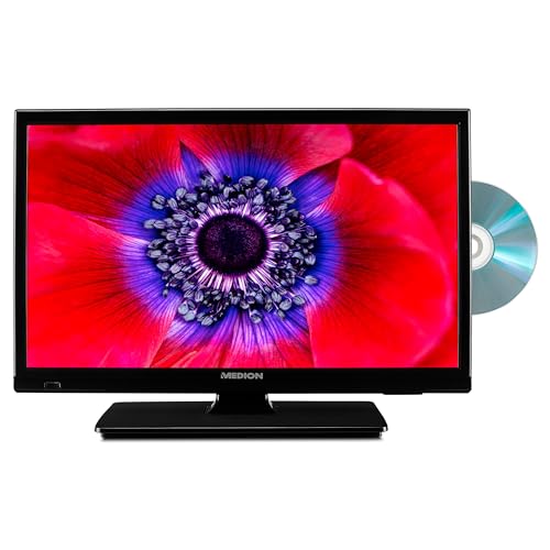MEDION E11909 (MD 20059) 47 cm (19 Zoll), 768p, HD Fernseher mit DVD-Player (perfekt für Camping Wohnmobil LKW Garten, 12V KFZ Car-Adapter, Triple Tuner Receiver) von MEDION