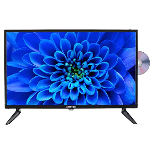 MEDION E12475 (MD 20109) 59,9 cm (24 Zoll) Full HD Fernseher mit DVD-Player (perfekt für Camping Wohnmobil LKW Garten, 12V KFZ Car-Adapter, Triple Tuner Receiver) von MEDION