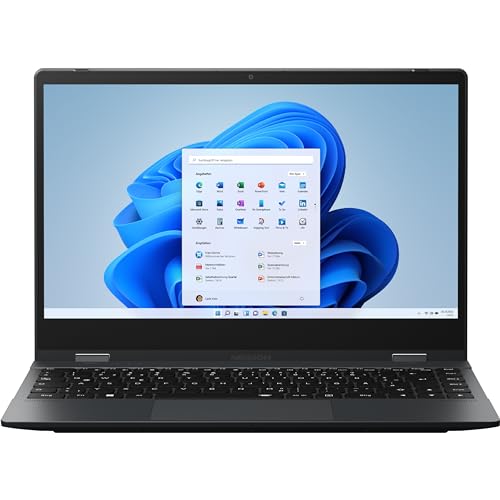 MEDION E14413 35,5 cm (14 Zoll) Full HD Touch Convertible Laptop (Intel Core i3-1115G4, 16GB DDR4 RAM, 128GB SSD, Intel UHD, WLAN, Webcam, Win 11 Home) von MEDION