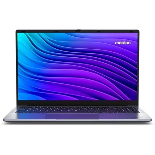 MEDION E15223 39,6 cm (15,6 Zoll) Full HD Laptop (Intel N100, 128GB PCIe SSD, Intel UHD, 4GB DDR5 RAM, WLAN, Win 11 Home S-Modus) von MEDION