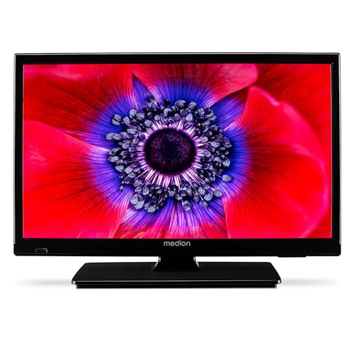MEDION E8192501 47 cm (19 Zoll) HD Fernseher mit DVD-Player (perfekt für Camping Wohnmobil LKW Garten, 12V KFZ Car-Adapter, Triple Tuner Receiver, HDMI, USB, MD 819001) von MEDION