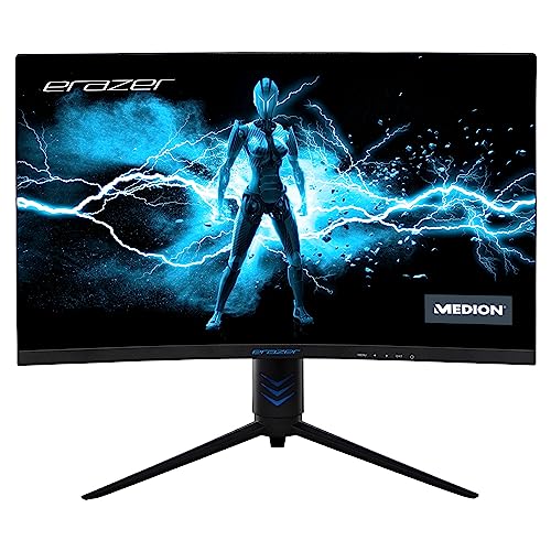 MEDION ERAZER Spectator X30 (MD 21240) 68,6 cm (27 Zoll) QHD Widescreen Curved Gaming Monitor (240Hz, 1440p, Adaptive Sync, 16:9, 1ms, HDMI, Display Port, MD21240) von MEDION