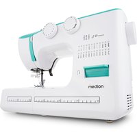 MEDION LIFE® Freiarm-Nähmaschine SM60 (MD10689), einstellbare Stichlänge und Stichbreite, automatischer Einfädler, 60 verschiedene Stichmuster, integriertes Zubehörfach, 60 Watt Motorleistung von MEDION