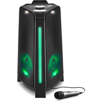MEDION LIFE® P61552 Partylautsprecher, tragbares Bluetooth® Soundsystem mit PLL-UKW Stereo Radio, raumfüllender Klang dank innovativem Designs, TWS-Funktion, verschiedene Lichteffekte, 2 x 22 W RMS ( B-Ware) von MEDION