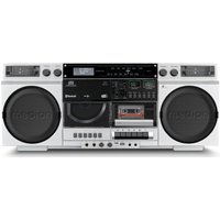 MEDION LIFE® P66538 Retro-Boombox, DAB+/PLL-UKW Radio, Bluetooth® 5.3 für das Abspielen von Smartphone & Co, CD-Player, Kassettendeck, X-Bass Funktion, 2 x 10 W RMS von MEDION