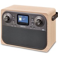 MEDION LIFE® P66700 DAB+ Radio, DAB+/PLL-UKW Radio, 10,16 cm (4'') TFT-Display (dimmbar), Bluetooth® 5.3, AMS, Wecker, kompaktes Holzgehäuse, 2 x 4,5 W RMS von MEDION