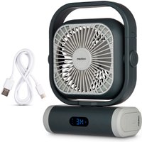 MEDION LIFE Camping Ventilator E10 TF, 20 W Leistung, 5 Geschwindigkeitsstufen, 110° Oszillation, 10.000 mAh Akku, als Powerbank nutzbar, LED MEDION LIFE Camping Ventilator E10 TF, 20 W Leistung, 5 Geschwindigkeitsstufen, 110° Oszillation, 10.000 mAh Akku, als Powerbank nutzbar, LED von MEDION