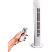 MEDION LIFE E10 TF Turmventilator (MD 10319), 3 Geschwindigkeitsstufen, 45 Watt Leistung, zuschaltbare Schwenkfunktion, inkl. Fernbedienung von MEDION