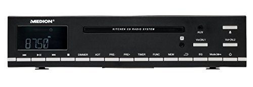 MEDION LIFE E66281 (MD 84627) CD-Unterbau UKW Küchenradio (CD-R/CD-RW, Audio-CD, AMS, AUX-Eingang, LC-Display, 64 Senderspeicher) schwarz von MEDION